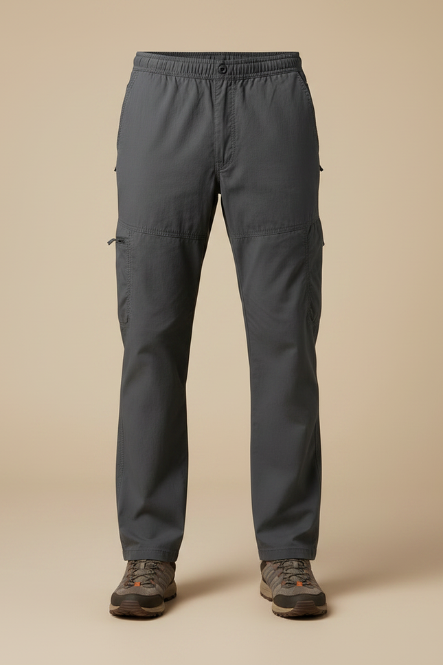 Pantalon Randonnée Gris Cargo Droit Décontracté Homme - Polyester - vue 3