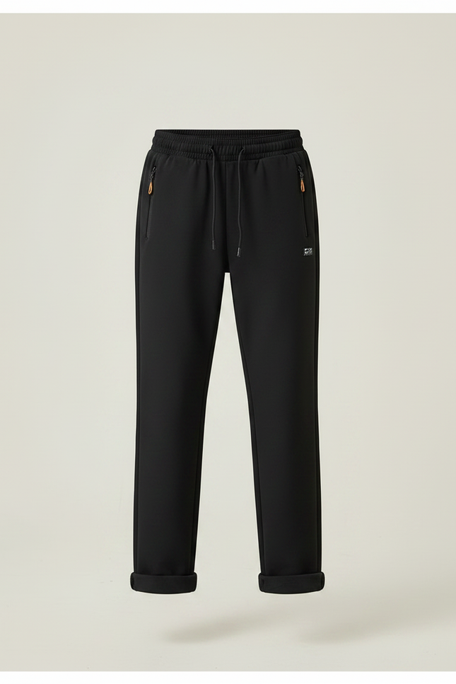 Pantalon Randonnée Noir Enfant Doublé Chaud Décontracté - Molleton - vue 3