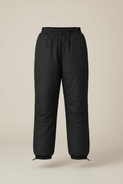 Pantalon Randonnée Noir Hiver Matelassé Enfant Chaud - Polyester - vue 3