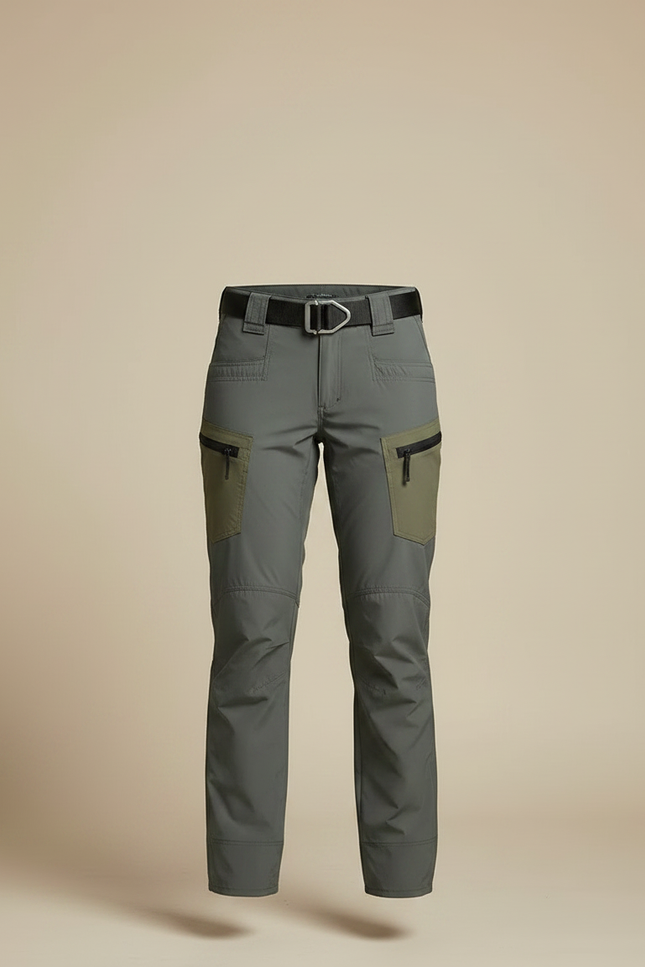 Pantalon Randonnée Kaki Bicolore Léger Respirant Femme - Polyester - vue 3