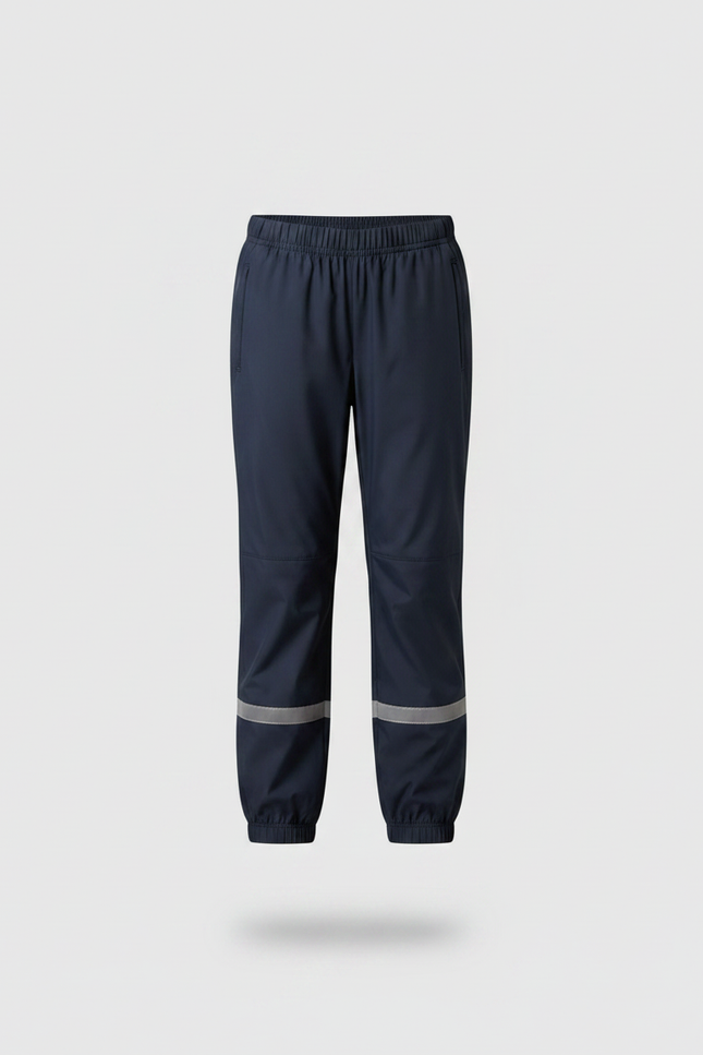 Pantalon Randonnée Enfant Imperméable Réfléchissant Marine - Polyester - vue 3