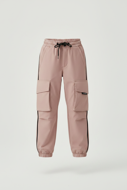 Pantalon Randonnée Rose Cargo Jogger Fille - Polyester - vue 3