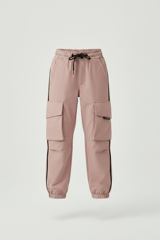 Pantalon Randonnée Rose Cargo Jogger Fille - Polyester - vue 3