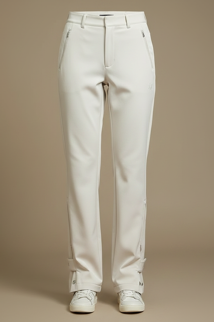 Pantalon Randonnée Beige Droit Imperméable Zippé Femme - Polyester - vue 3