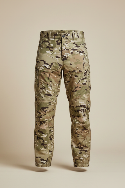 Pantalon Randonnée Camouflage Homme Tactique Multi-Poches Imperméable - Multicolore Polyester - vue 3