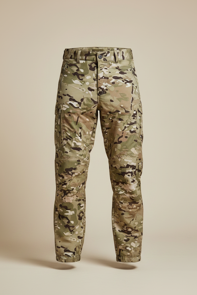 Pantalon Randonnée Camouflage Homme Tactique Multi-Poches Imperméable - Multicolore Polyester - vue 3